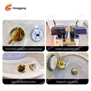 Promoção Cadeira de Pedicure para <span class=keywords><strong>Spa</strong></span> de Pés, Equipamento para Salão de Beleza com Encosto Alto, Massagem Elétrica de Luxo e Bomba de Drenagem - Product Image 5