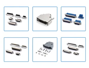 D-SUB 37Pin หญิงจีบสําหรับสายเคเบิล, D-SUB 37Pin ซ็อกเก็ต, DB 37P หญิง