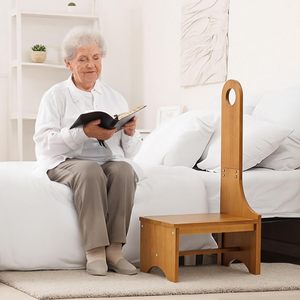 Wooden armrest footstool <b>for</b> home use, elderly assistance <b>stool</b>, <b>bathroom</b> sink, stair <b>stool</b>, children's washbasin <b>stool</b>, - Product Image 1