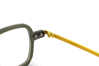 Gafas Ópticas Unisex Ligeras con Montura Gruesa de Metal y Patillas de Contraste de Color, Estilo Geométrico Vintage Japonés