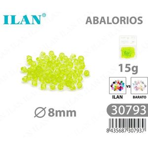 Ilan Abalorios Perline Bicono Sfaccettate Giallo Trasparente 8mm 15g - Product Image 3