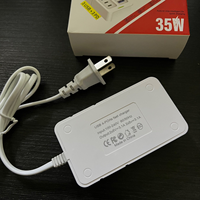 Station de charge rapide 35W 6 ports 3USB a 3USB C PD, chargeur USB multi-ports, multiprise pour téléphone, tablette, appareil photo