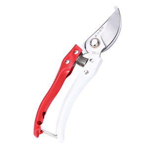 Red And White Handle Pruning <b>Shears</b> High Carbon Steel Bypass Garden <b>Tool</b> With Spring Mechanism Anti Slip Grip For Fruit Tree - Product Image 5