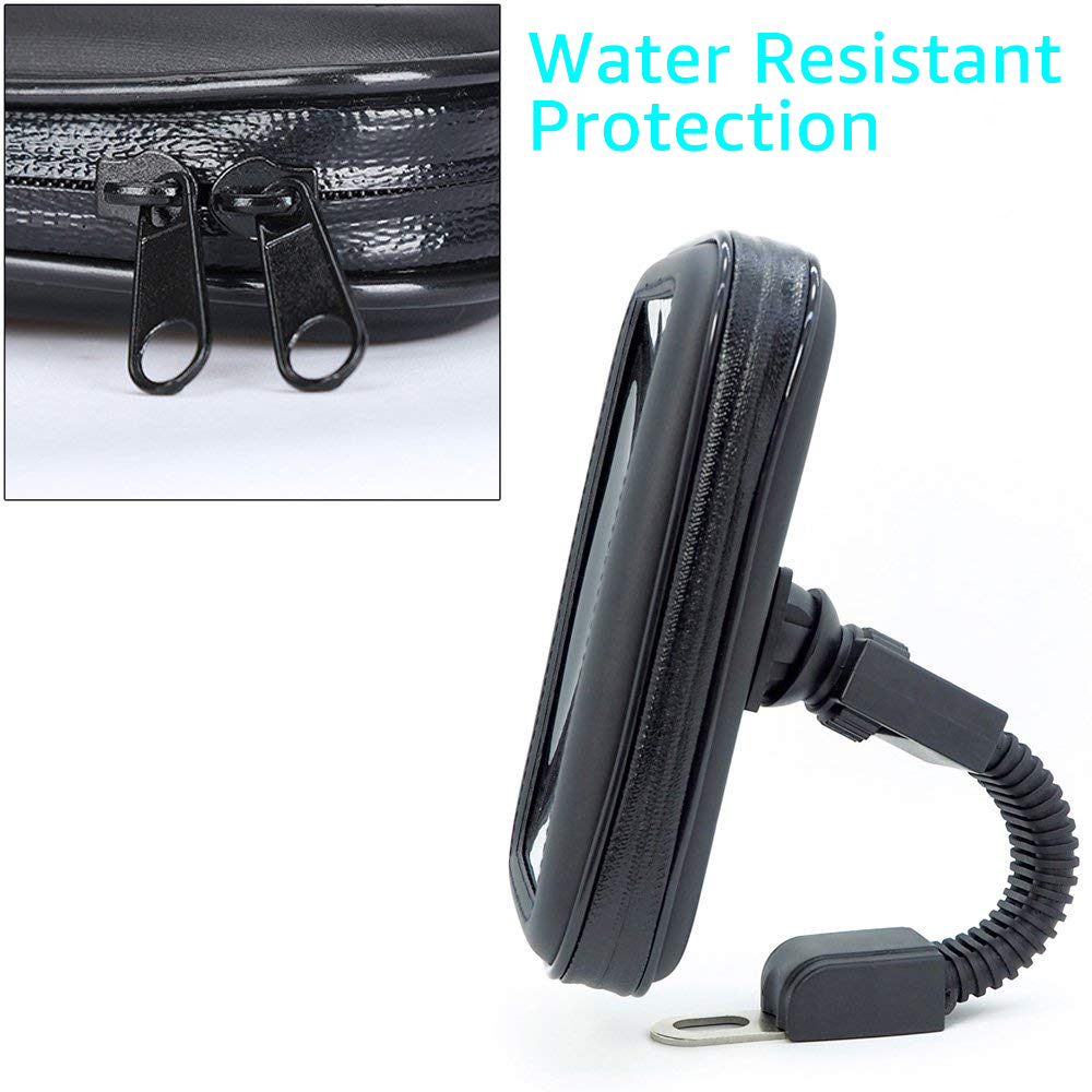 Universal Waterproof Handlebar Mount Bag For Cell Phone & GPS - Fits Motorcycles, Bikes, ATVs