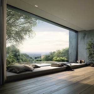 Fenêtres fixes en verre sur mesure, de sol à plafond, à double vitrage, avec cadre en aluminium, design Sunnysky, pour résidence - Product Image 1