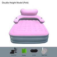 Matelas de couchage auto-gonflant King Size en PVC imperméable de haute qualité pour l'extérieur, épaisseur 10 cm, avec pompe externe, matelas pneumatique floqué 1-2 personnes