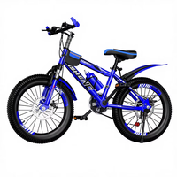 Bicicletta da Montagna Economica per Bambini, 20 Pollici, 7 Velocità, Telaio in Acciaio, Freni a Disco, Forcella Ammortizzata, Pedali Standard per Età 7-15 Anni