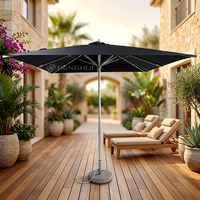 Parasol professionnel robuste en bois pour piscine, résistant au vent, pour restaurant et mobilier d'extérieur