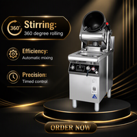 Cuisinière commerciale en acier inoxydable à gaz et électrique, machine à pétrir et à étaler la pâte automatique à 360 degrés, 5000-10000W pour restaurant et snack