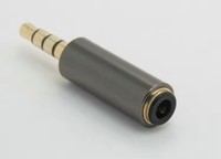 Connecteur audio jack 3,5 mm vers 3,5 mm pour écouteurs, adaptateur auxiliaire OMTP vers CTIA, noir