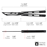 Couteau de poche EDC TGZUO avec manche en aluminium, couteau pliant d'entraînement pour débutants, idéal pour les activités de plein air