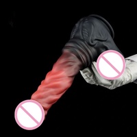 Dildo de Silicona con Forma de Caballo de Flores Grandes, Ultra Grueso, Ultra Largo, Juguete Sexual de Simulación Jumbo para Mujeres