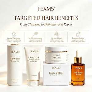 Ensemble de soins capillaires pour cheveux afros en marque privée, huile d'argan, shampoing pour cheveux bouclés, shampoing et revitalisant pour cheveux africains pour femmes noires - Product Image 3