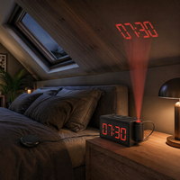 Slimme projectie digitale analoge bureau wekker FM radio trilalarm nauwkeurige tijdregistratie voor senioren suite