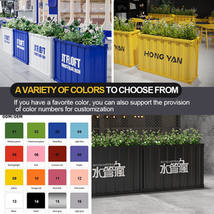Élégance commerciale boîte à fleurs en fer forgé utilisation au sol extérieur Restaurant lait thé boutique centre commercial clôture Pot Kit boîte à fleurs - Product Image 3