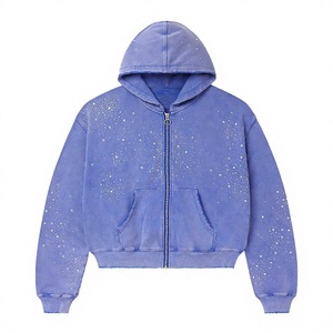 Unisex Oversized <b>Zip</b>-Up <b>Hoodie</b> Solid Yellow Woven Fleece 100% Cotton Casual Streetwear <b>Pocket</b> Regular Fit Winter Wear - Product Image 4