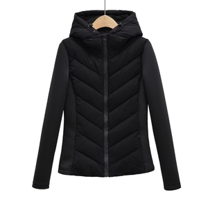 Chaqueta Larga con Capucha para <span class=keywords><strong>Mujer</strong></span> <span class=keywords><strong>de</strong></span> Alta Calidad, Nuevo Estilo Otoño 2024 con Diseño <span class=keywords><strong>de</strong></span> Tira <span class=keywords><strong>de</strong></span> Presión y Empalme - Product Image 2