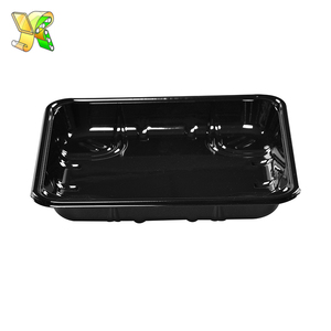 Black Disposable PET Plastic Food Tray
