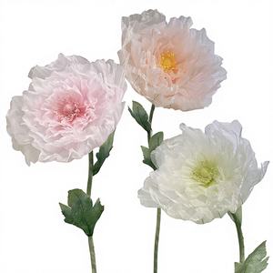 Flor Gigante de Papel de Organza con Forma de Flor de Azahar, Color Rosa Blanco, para Decoración de Bodas y Fiestas - Product Image 1