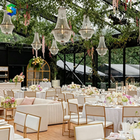 Tente de réception modulaire en alliage d'aluminium et tissu PVC, imperméable, transparente, quatre saisons, pour mariage et événements