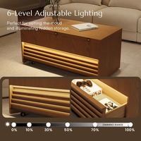 Table basse moderne minimaliste pour petits espaces, en bois, avec plateau relevable, tiroir de rangement caché, bureau réglable