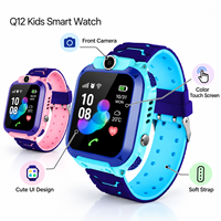 Montre connectée Q12 2G SIM pour enfants, GPS, écran tactile personnalisé, prise en charge de la carte SIM, SOS, caméra, montre connectée pour enfants