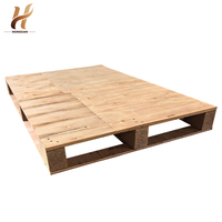 Palette en bois de pin traité IPPC réparable à 4 entrées pour entrepôt de stockage de matériaux de construction et logistique au Moyen-Orient