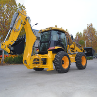 Großhandel Elektrischer Radlader mit Heckbagger 4x4 Mini-Traktor Kleiner Kettenbagger Radlader Muster