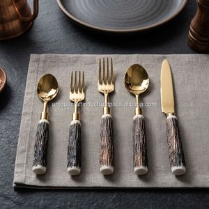Ensembles de couverts en acier inoxydable, cuillères et fourchettes, design simple, poignée polie miroir, pour mariage, café et thé, vente en gros, meilleures ventes - Product Image 1
