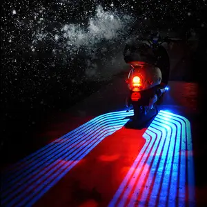 2 pezzi ali d'angelo luci posteriori per Moto indicatore di rottura posizione della torcia posteriore indicatore di direzione rottura Moto guida luci posteriori a Led