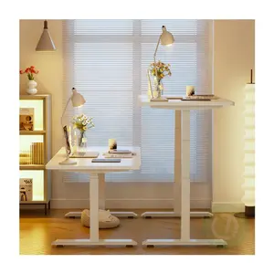 2024 design moderno di lusso per ufficio elettrico scrivania regolabile in legno di grandi dimensioni computer portatile scrivania da tavolo da studio in piedi per adulti