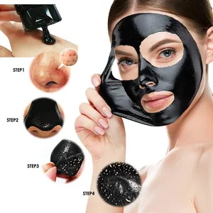 OEM Private Label Blackhead Remover Pore Control Skin Cleansing Purifying Bamboo Charcoal Black Peel Off Face Nose Mask