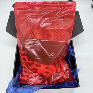 Tùy Chỉnh Xem Thông Qua Màu Đỏ Dây Kéo Túi Cho Quần Áo May Mặc T-Shirt Ziplock Zip Khóa Bao Bì Túi - Product Image 4