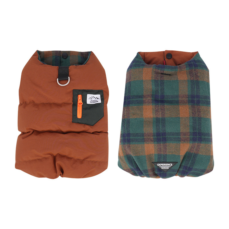 Brown and green plaid