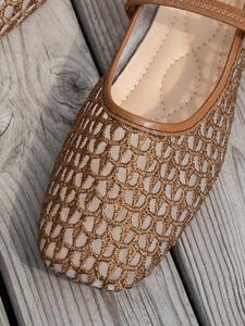 Women Mesh Mary Jane Ballet <strong>Flats</strong> Square Toe Slip-On Breathable Hollow Out Casual <strong>Elegant</strong> <strong>Flat</strong> <strong>Shoes</strong> - Product Image 6