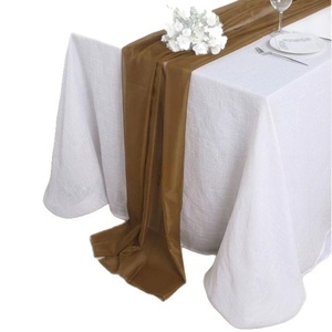 <span class=keywords><strong>Chemin</strong></span> <span class=keywords><strong>de</strong></span> <span class=keywords><strong>table</strong></span> en polyester transparent personnalisable, style européen, pour la décoration <span class=keywords><strong>de</strong></span> banquets d'hôtel et <span class=keywords><strong>de</strong></span> mariages, vente en gros transfrontalière - Product Image 5