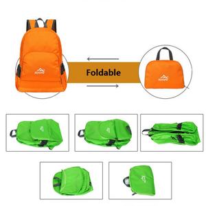Sac à dos de voyage pliable unisexe léger et portable en polyester imperméable avec fermeture éclair pour la randonnée en plein air (été et printemps) - Product Image 5