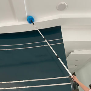 Qingle-cepillo de limpieza de araña y ventiladores de techo, cepillo esquinero de plumero con 3 mango telescópico de poste de aluminio - Product Image 5