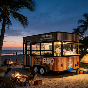Camion de restauration vintage, bar mobile, café, boba tea, camion de snacks - Product Image 1