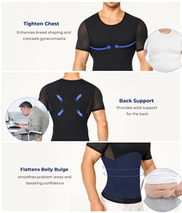 <strong>Mens</strong> Slimming Body Shaper <strong>Vest</strong> Abs Abdomen <strong>Compression</strong> Shirt Cooling Feel Workout <strong>Compression</strong> Shirt - Product Image 5
