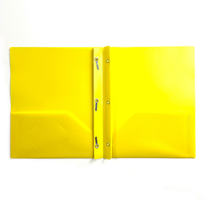 Dossiers scolaires à double poche en plastique <span class=keywords><strong>PP</strong></span> taille lettre Porte-documents Têtard avec 3 broches et attaches - Product Image 4