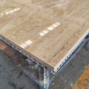 Panneau de pierre composite en <span class=keywords><strong>travertin</strong></span> italien original Roma Travertine, panneau de pierre design pour la décoration murale. - Product Image 6