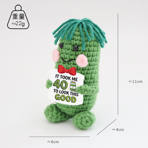 Jouets en crochet faits main transfrontaliers très populaires, poupées amusantes en coton laitier, jouets en tricot, poupées en crochet amusantes à l'énergie positive - Product Image 5