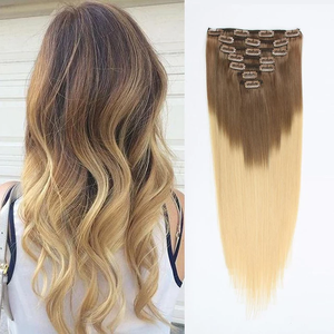 Extensiones de Cabello Humano Ruso Virgen 100% de Doble Trama, Sintéticas, Un Set de Seis Piezas con Clips, Venta al por Mayor de Fábrica - Product Image 3