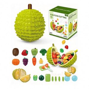 ชุดของเล่นครัวเด็ก ชุดอาหารพลาสติก ของเล่นเสริมพัฒนาการ ฝึกหัดทำอาหาร หั่นผักผลไม้ ของเล่นเด็ก เสริมสร้างการเรียนรู้ - Product Image 6