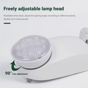 Luz de doble cabeza de emergencia de alta calidad ABS 6W LED Iluminación DE EMERGENCIA Señales de salida de incendios - Product Image 4