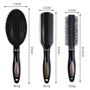 Wholesale Custom Home 3Pcs Hair <strong>Brush</strong> Set Scalp Massage Airbag Comb Plastic Handle <strong>Curly</strong> and Detangling Hair <strong>Brush</strong> - Product Image 5