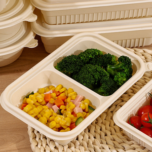 Fécule de maïs biodégradable écologique Boîte à lunch jetable Takeware <span class=keywords><strong>Benti</strong></span> Conteneur alimentaire - Product Image 4