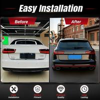 Kit carrosserie arrière style RS6 pour Audi A6 C7.5 C7PA 2014-2019, installation par vis, avec diffuseur de pare-chocs
