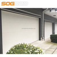 Puerta de Garaje Eléctrica Automática de Acero y Polímero, Impermeable, con Aislamiento Térmico, Diseño Moderno, Superficie Acabada, Control Remoto
